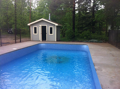 A Malibu Pools inground pool