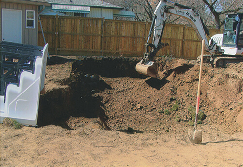 Excavating for an Inground Pool installation